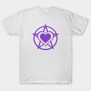 Purple Pagan Heart Cheeky Witch® T-Shirt