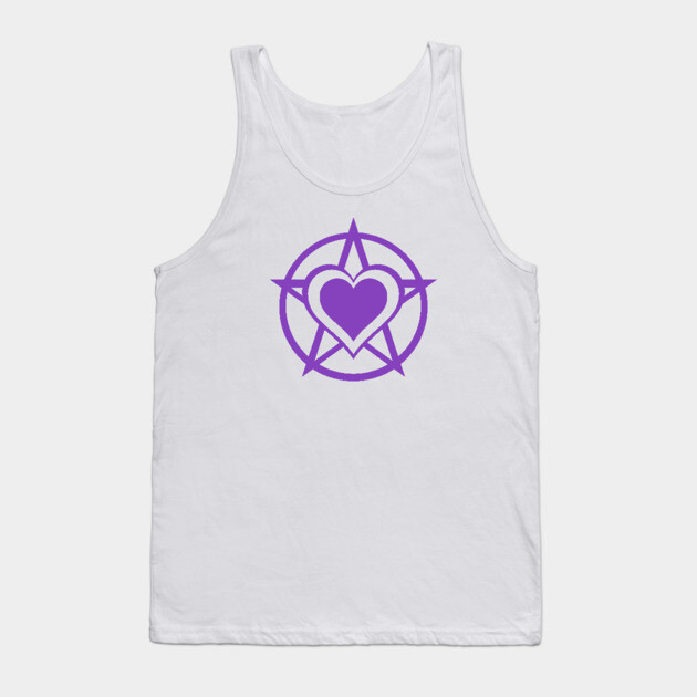Purple Pagan Heart Cheeky Witch® Tank Top by Cheeky Witch