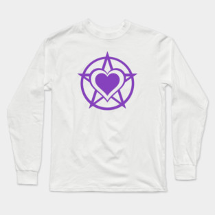 Purple Pagan Heart Cheeky Witch® Long Sleeve T-Shirt