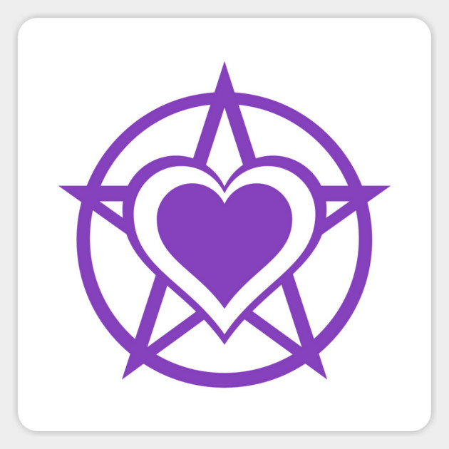Purple Pagan Heart Cheeky Witch® Sticker by Cheeky Witch