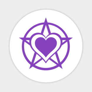 Purple Pagan Heart Cheeky Witch® Magnet