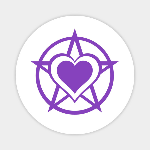 Purple Pagan Heart Cheeky Witch® Magnet by Cheeky Witch