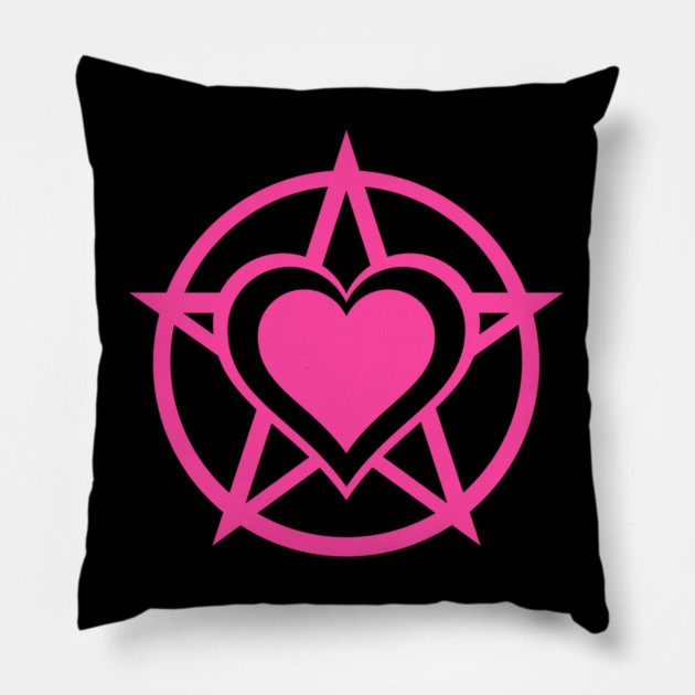 Pink Pagan Heart Cheeky Witch® Pillow by Cheeky Witch