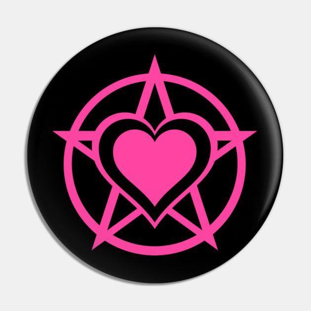 Pink Pagan Heart Cheeky Witch® Pin by Cheeky Witch