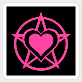 Pink Pagan Heart Cheeky Witch® Magnet