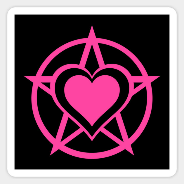 Pink Pagan Heart Cheeky Witch® Magnet by Cheeky Witch