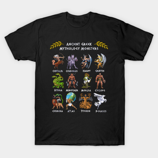 Ancient Greek Mythology Creatures T-Shirt by underheaven