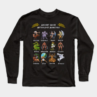 Ancient Greek Mythology Creatures Long Sleeve T-Shirt