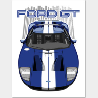 Ford GT-2005-2006-blue Posters and Art