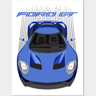 Ford GT-blue Posters and Art