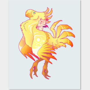 Moogle and Chocobo Sunrise Posters and Art