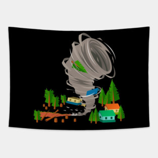 Awesome Tornado Severe Weather Storm Chasers Tapestry