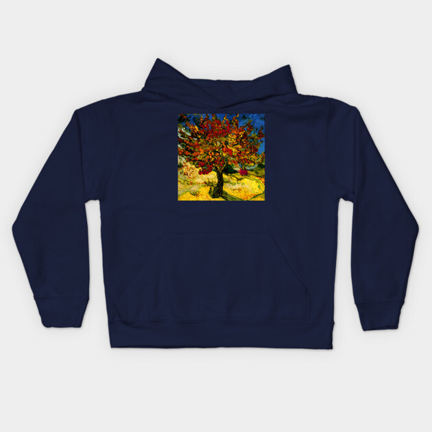 Van Gogh Mulberry Tree Kids Hoodie by Vicky Brago-Mitchell