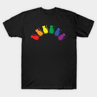 Abstract Cat Rainbow T-Shirt
