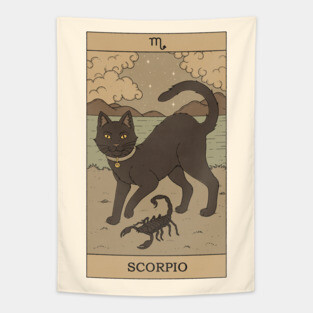 Scorpio Cat Tapestry