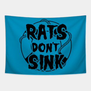 Rats Don't Sink Buoy Logo Tapestry