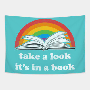 Take a Look, it's In a Book Reading Rainbow Tapestry