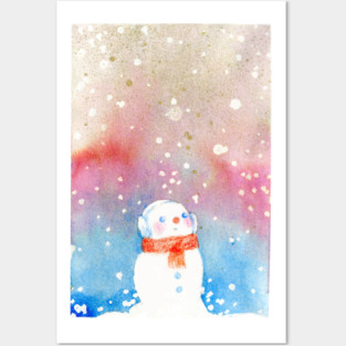 snowman Posters and Art