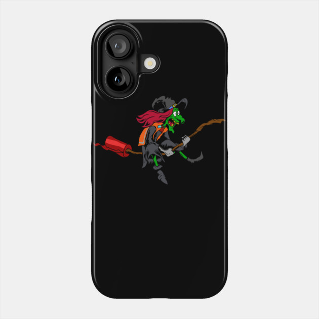 Witch Riding Red Wrap Phone Case by belownormal