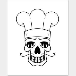 Chef skull Posters and Art