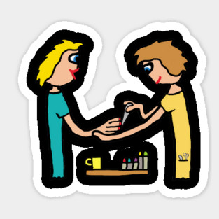 Nail Bar Salon Technician Sticker