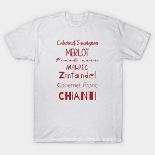 Red Wine List - Burgundy T-Shirt