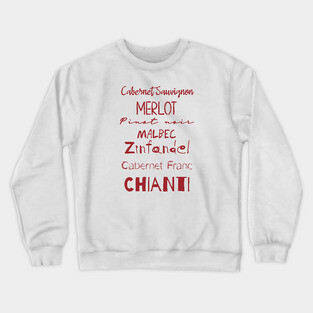 Red Wine List - Burgundy Crewneck Sweatshirt