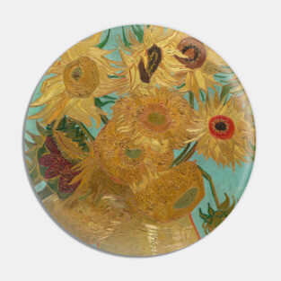 Sunflowers by Vincent van Gogh Pin