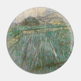 Rain by Vincent van Gogh Pin