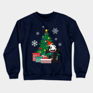 Classic Felix The Cat Around The Christmas Tree Crewneck Sweatshirt