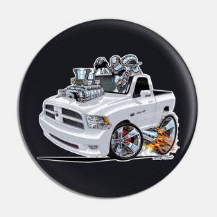 Dodge Ram White Truck Pin