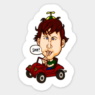 Man who shushes Sticker