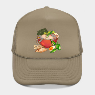 Drunk ramen cat Hat