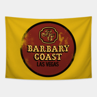 Retro Vintage Barbary Coast Casino Las Vegas Tapestry