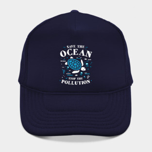 Save The Ocean Stop The Pollution Turtle Hat
