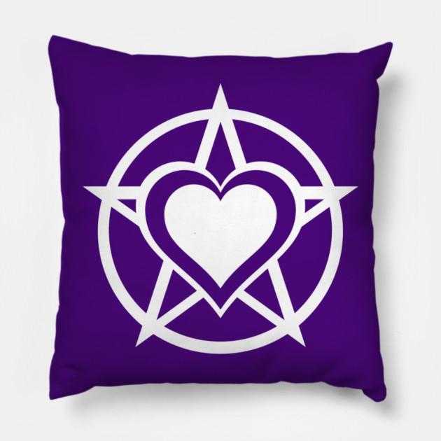 White Pagan Heart Cheeky Witch® Pillow by Cheeky Witch