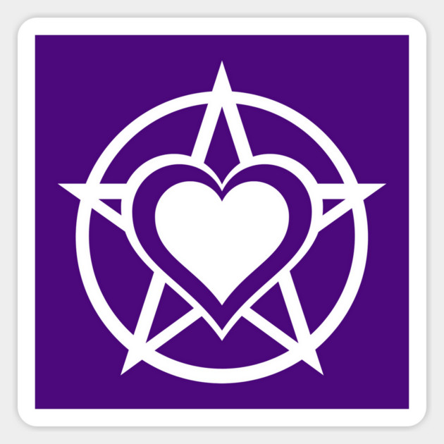 White Pagan Heart Cheeky Witch® Magnet by Cheeky Witch