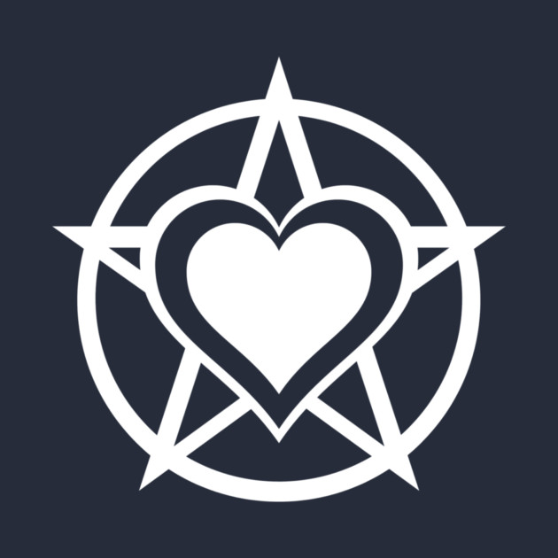 White Pagan Heart Cheeky Witch® by Cheeky Witch