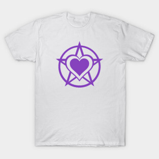 Purple Pagan Heart Cheeky Witch® T-Shirt