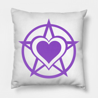 Purple Pagan Heart Cheeky Witch® Pillow