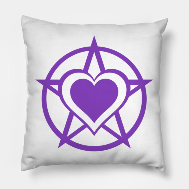 Purple Pagan Heart Cheeky Witch® Pillow by Cheeky Witch