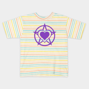 Purple Pagan Heart Cheeky Witch® Kids T-Shirt