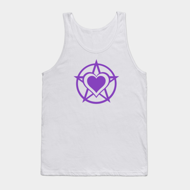 Purple Pagan Heart Cheeky Witch® Tank Top by Cheeky Witch