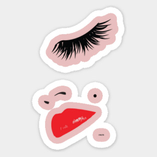 Eye Lashes In Vogue t-shirt Lips Print Shirt Tops Tees Magnet