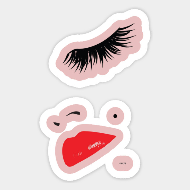 Eye Lashes In Vogue t-shirt Lips Print Shirt Tops Tees Magnet by creative