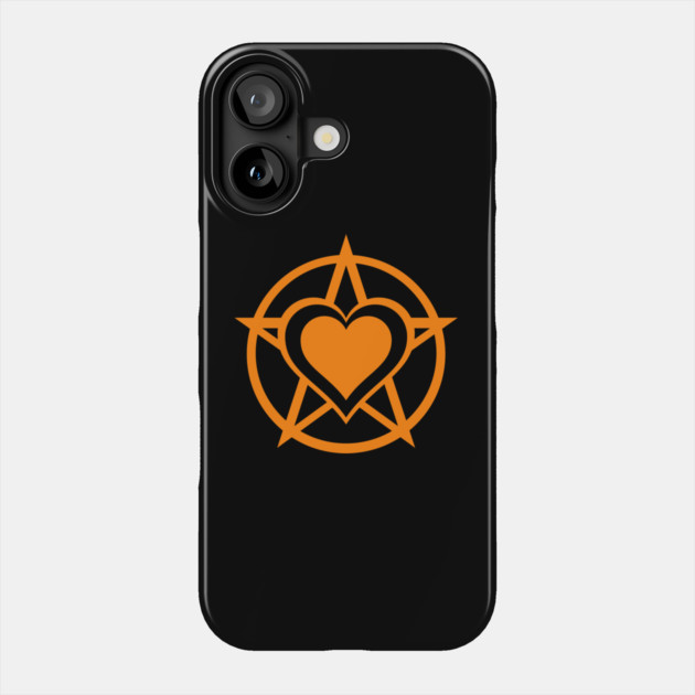 Orange Pagan Heart Cheeky Witch® Phone Case by Cheeky Witch