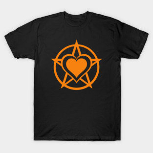 Orange Pagan Heart Cheeky Witch® T-Shirt