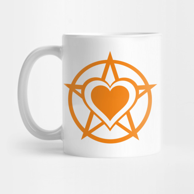 Orange Pagan Heart Cheeky Witch® by Cheeky Witch