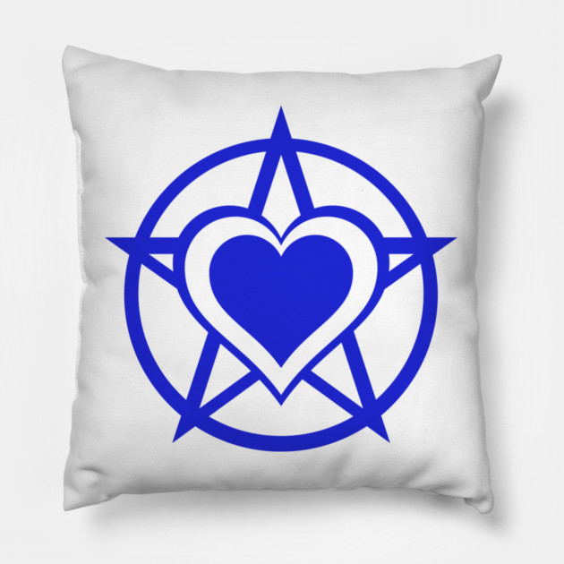 Blue Pagan Heart Cheeky Witch® Pillow by Cheeky Witch
