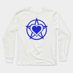 Blue Pagan Heart Cheeky Witch® Long Sleeve T-Shirt